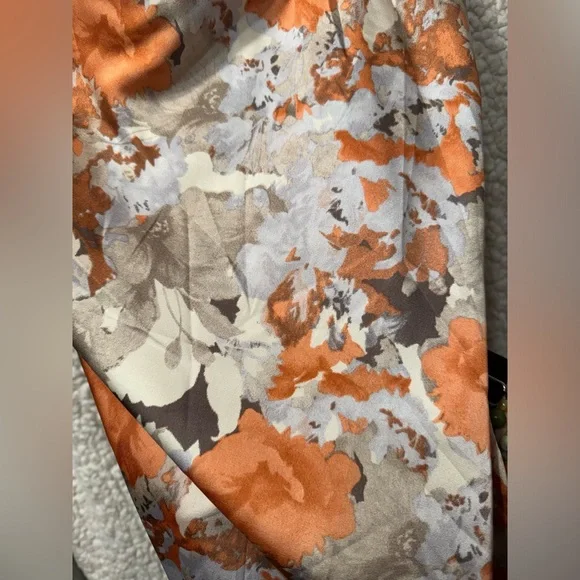 Paper Heart Cowl Neck Satin Slip Floral Dress - Picture 7 of 7